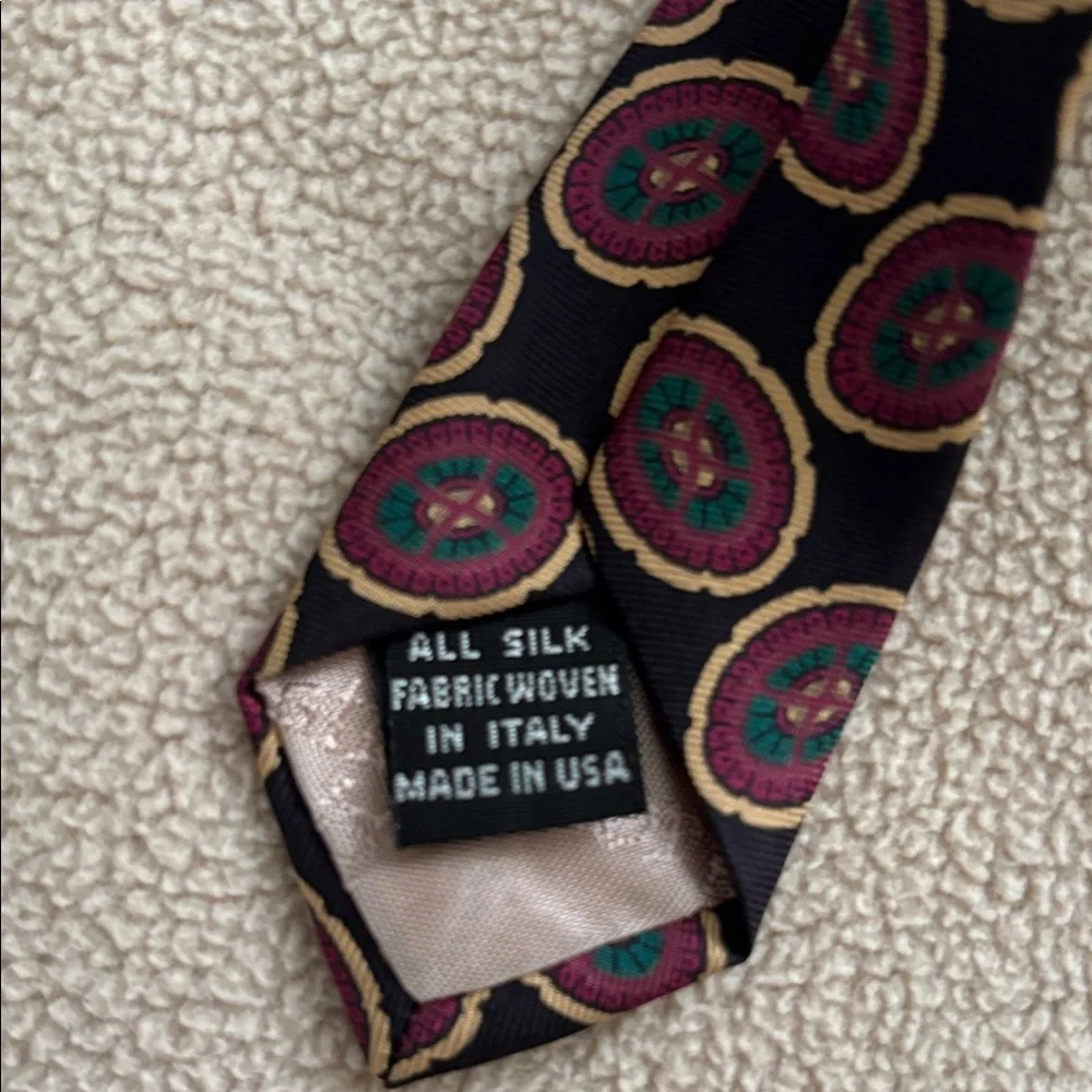 Christian Dior Monsieur Silk Tie — Medallion Pattern